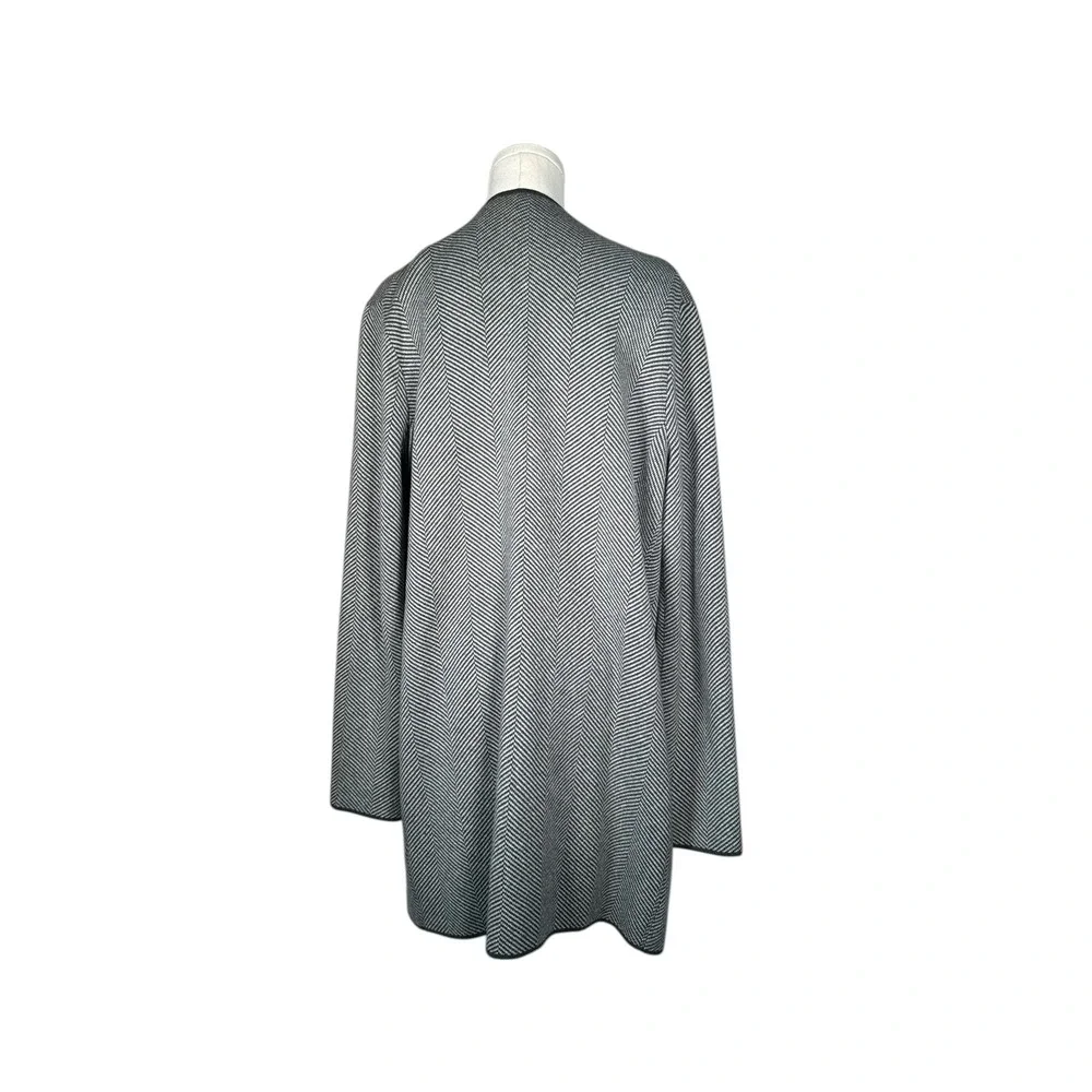 J.Crew Herringbone Coatigan Long Cardigan Jacket Charcoal Gray‎ S